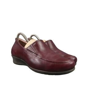 Ecco Shoes Women 37 Wedge Loafer Slip On Classic Leather Comfort Fashion Felicia